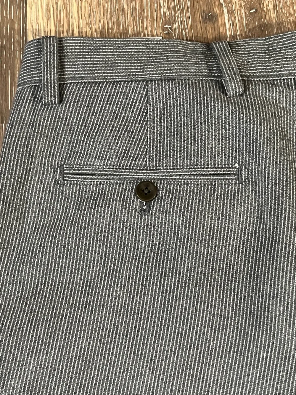 Banana Republic Gray and White Engineer Striped Men’s Chinos - Aiden Pant